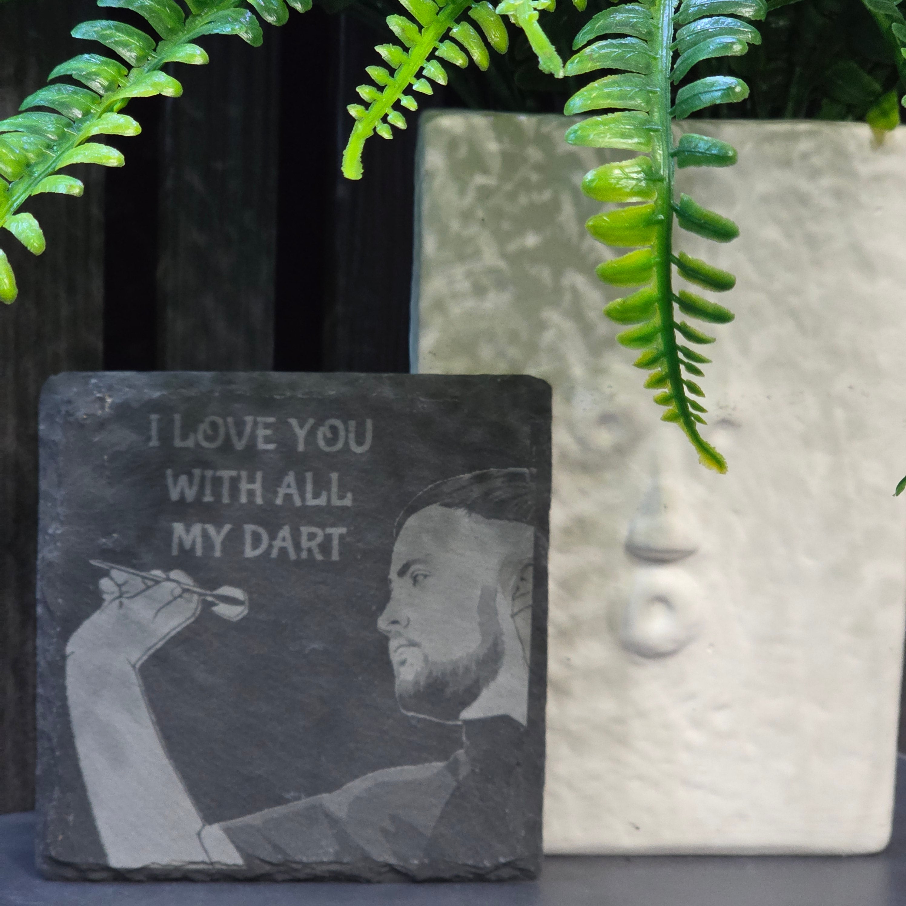 Darts Inspired Slate Coasters - Elegant Coasters For Home Decor Perfect Gift Ideal For Darts Fans