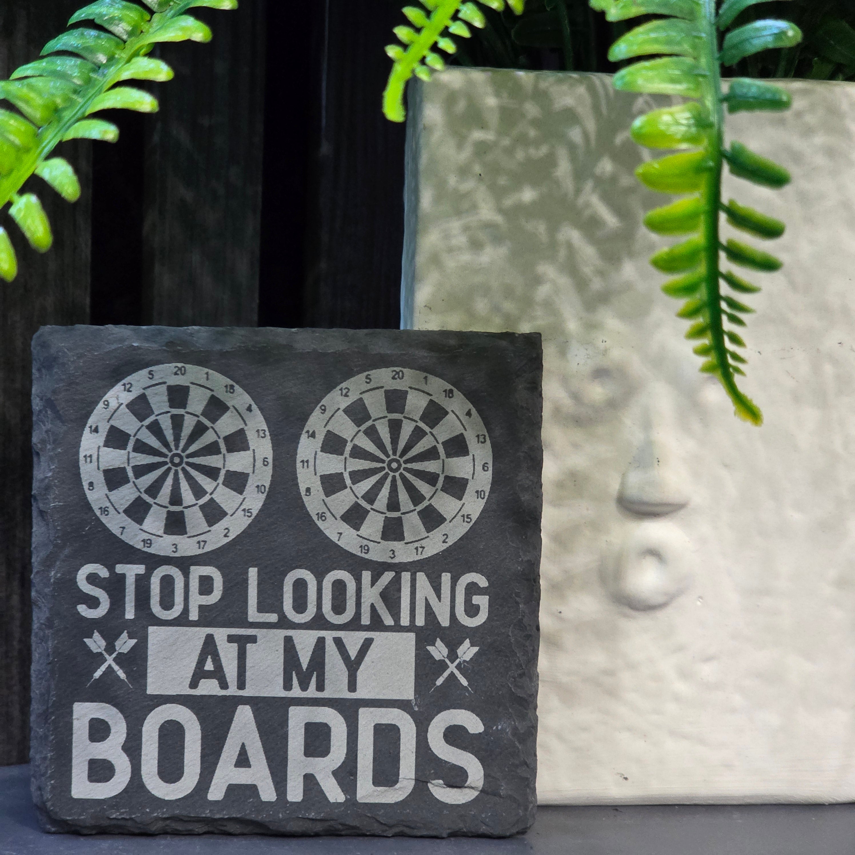 Darts Inspired Slate Coasters - Elegant Coasters For Home Decor Perfect Gift Ideal For Darts Fans