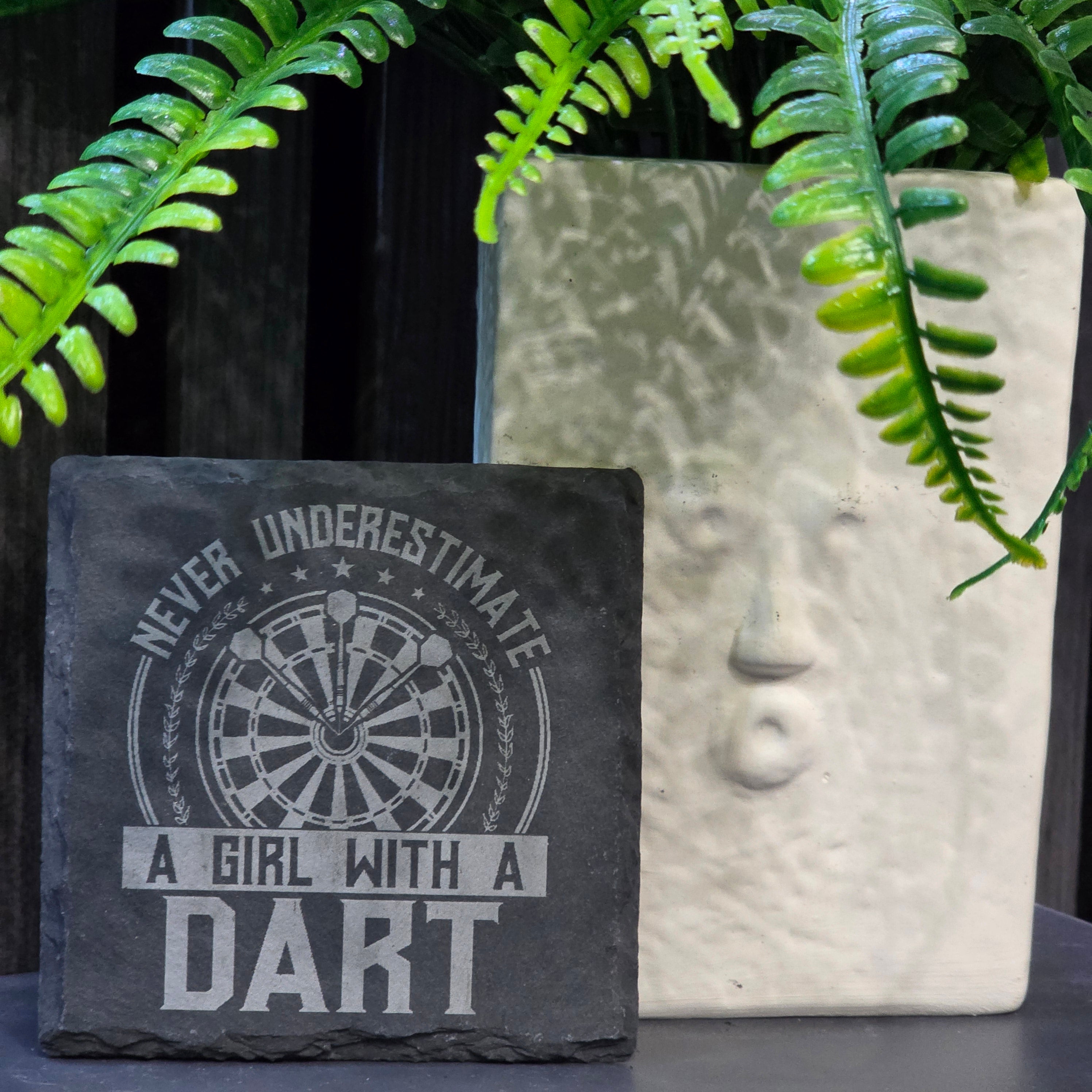 Darts Inspired Slate Coasters - Elegant Coasters For Home Decor Perfect Gift Ideal For Darts Fans