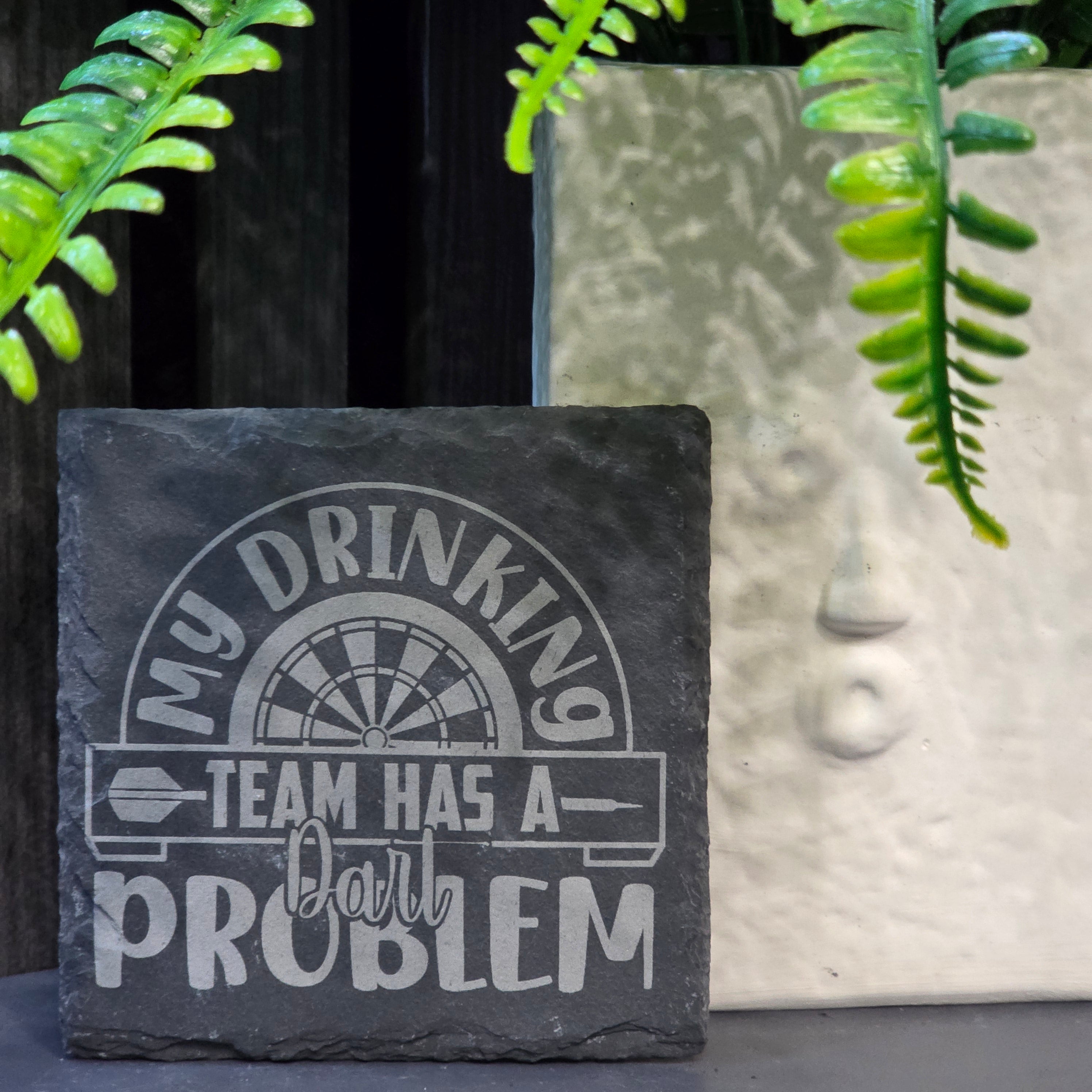 Darts Inspired Slate Coasters - Elegant Coasters For Home Decor Perfect Gift Ideal For Darts Fans