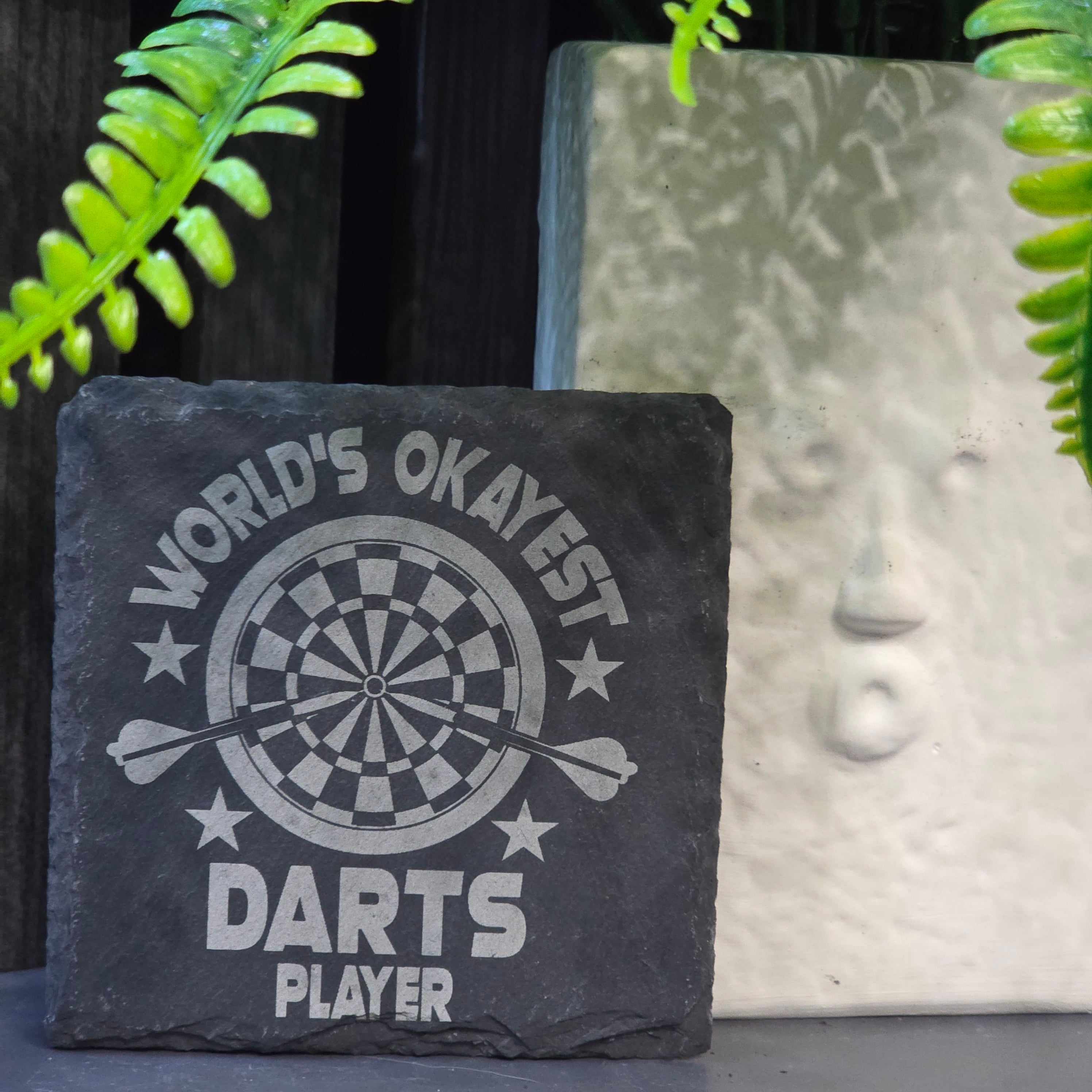Darts Inspired Slate Coasters - Elegant Coasters For Home Decor Perfect Gift Ideal For Darts Fans
